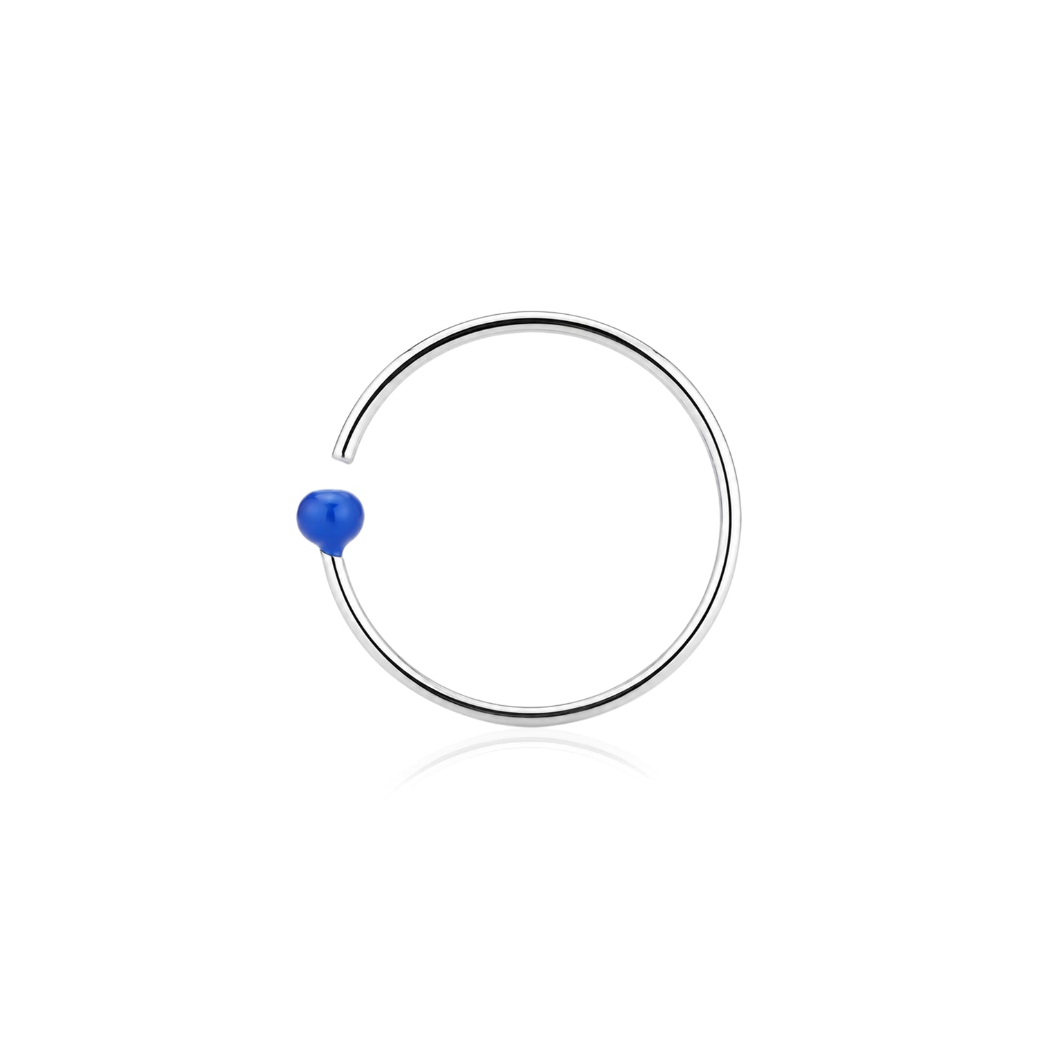 Majestic Blue Brilliance 925 Sterling Silver Luxury Nosepin