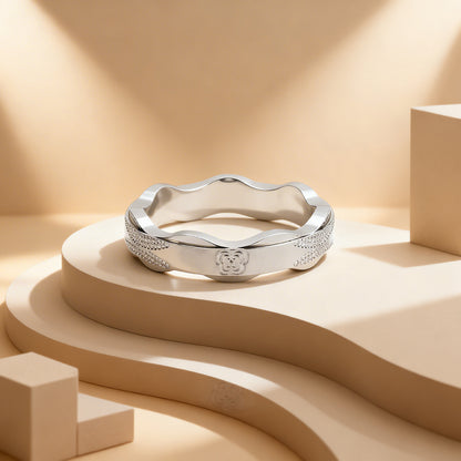 Majestic Bow Pattern 925 Sterling Silver Ring for Women