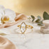 Majestic Clear Crystal Golden Minimal Contemporary Designer Ring