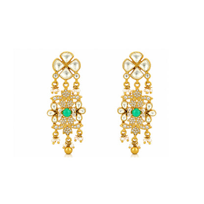 Majestic Emerald Radiance 925 Sterling Silver Premium Earrings