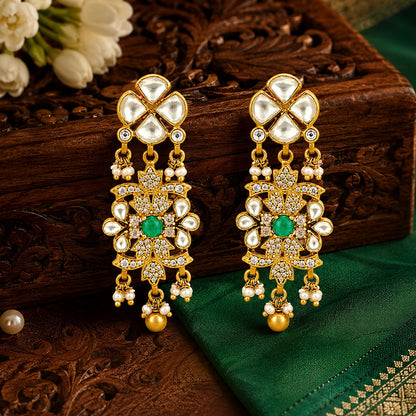 Majestic Emerald Radiance 925 Sterling Silver Premium Earrings