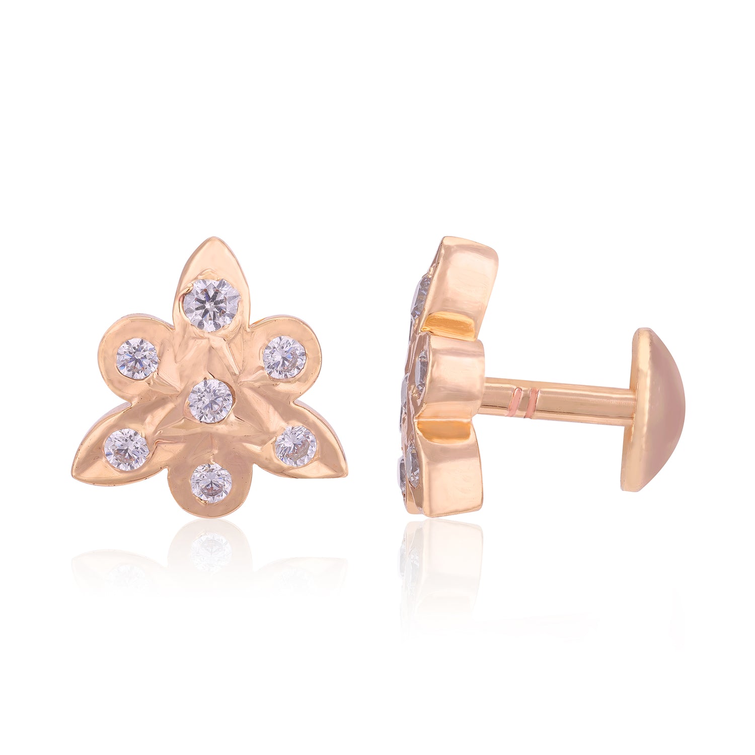 Majestic Floral White Stone 925 Sterling Silver  Earrings for women