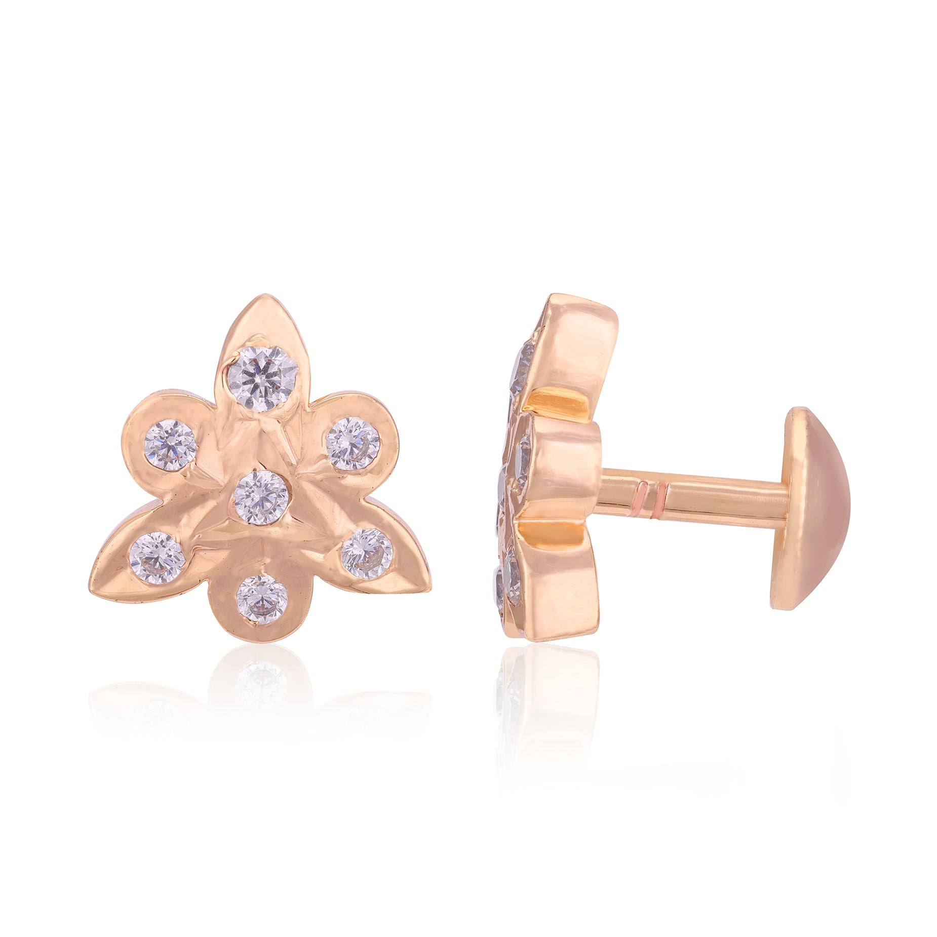 Majestic Floral White Stone 925 Sterling Silver  Earrings for women