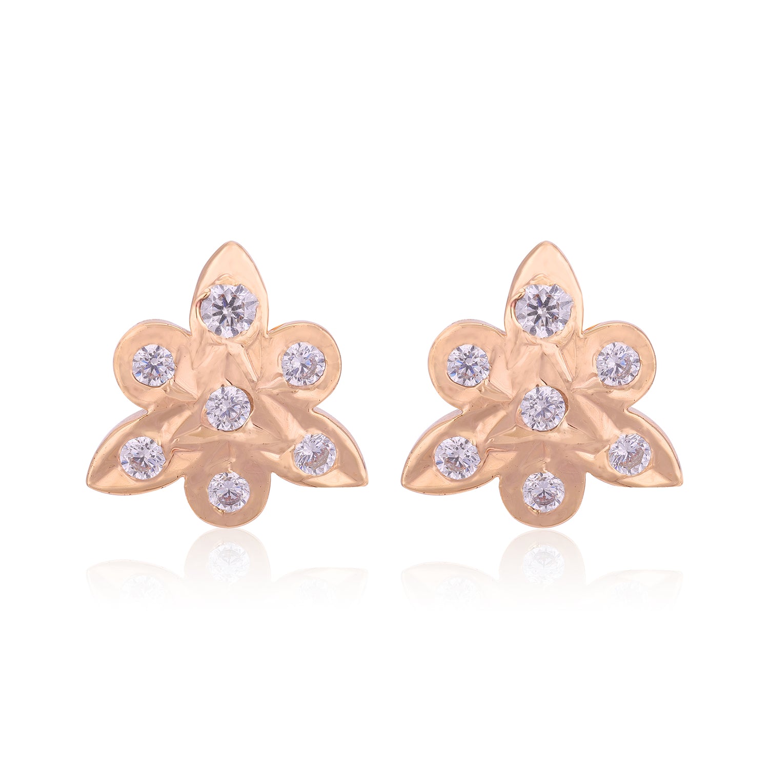Majestic Floral White Stone 925 Sterling Silver  Earrings for women