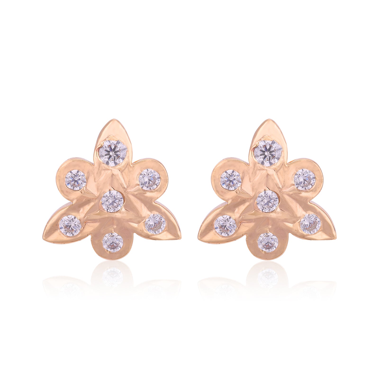 Majestic Floral White Stone 925 Sterling Silver  Earrings for women
