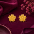 Majestic Golden Blossom 925 Sterling Silver Statement Earrings