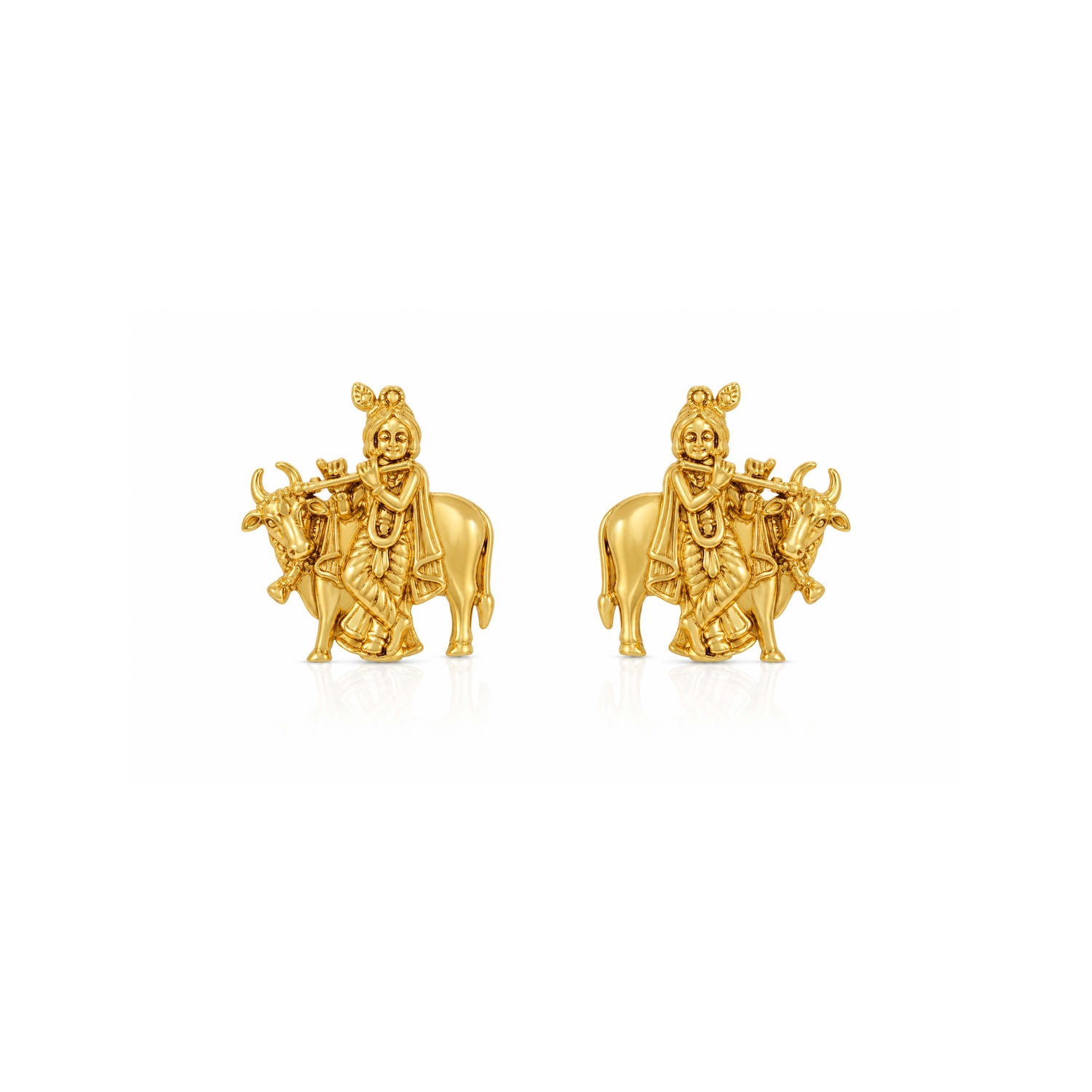 Majestic Krishna Heritage 925 Sterling Silver Statement Earrings