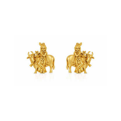 Majestic Krishna Heritage 925 Sterling Silver Statement Earrings