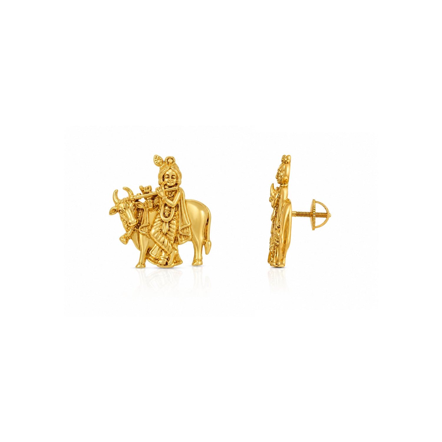 Majestic Krishna Heritage 925 Sterling Silver Statement Earrings
