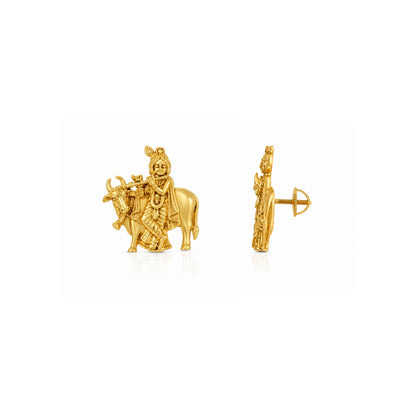 Majestic Krishna Heritage 925 Sterling Silver Statement Earrings