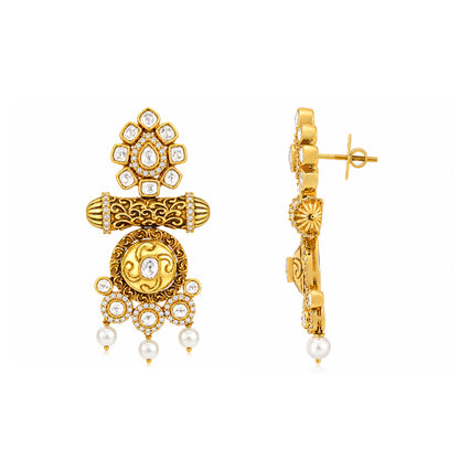 Majestic Pearl Heritage 925 Sterling Silver Statement Earrings