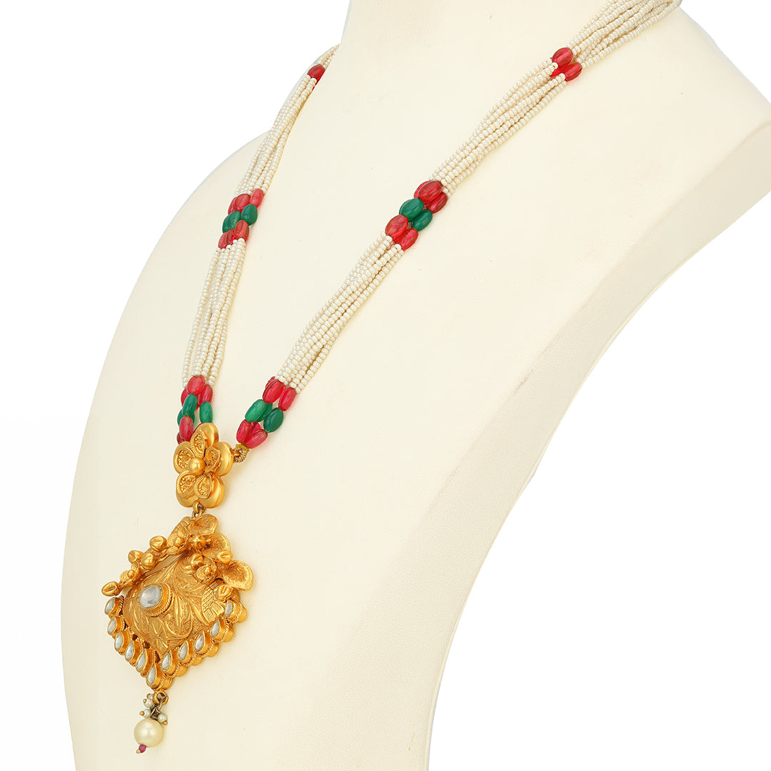 Majestic Pearl Strand Golden Temple Inspired Designer Haram
