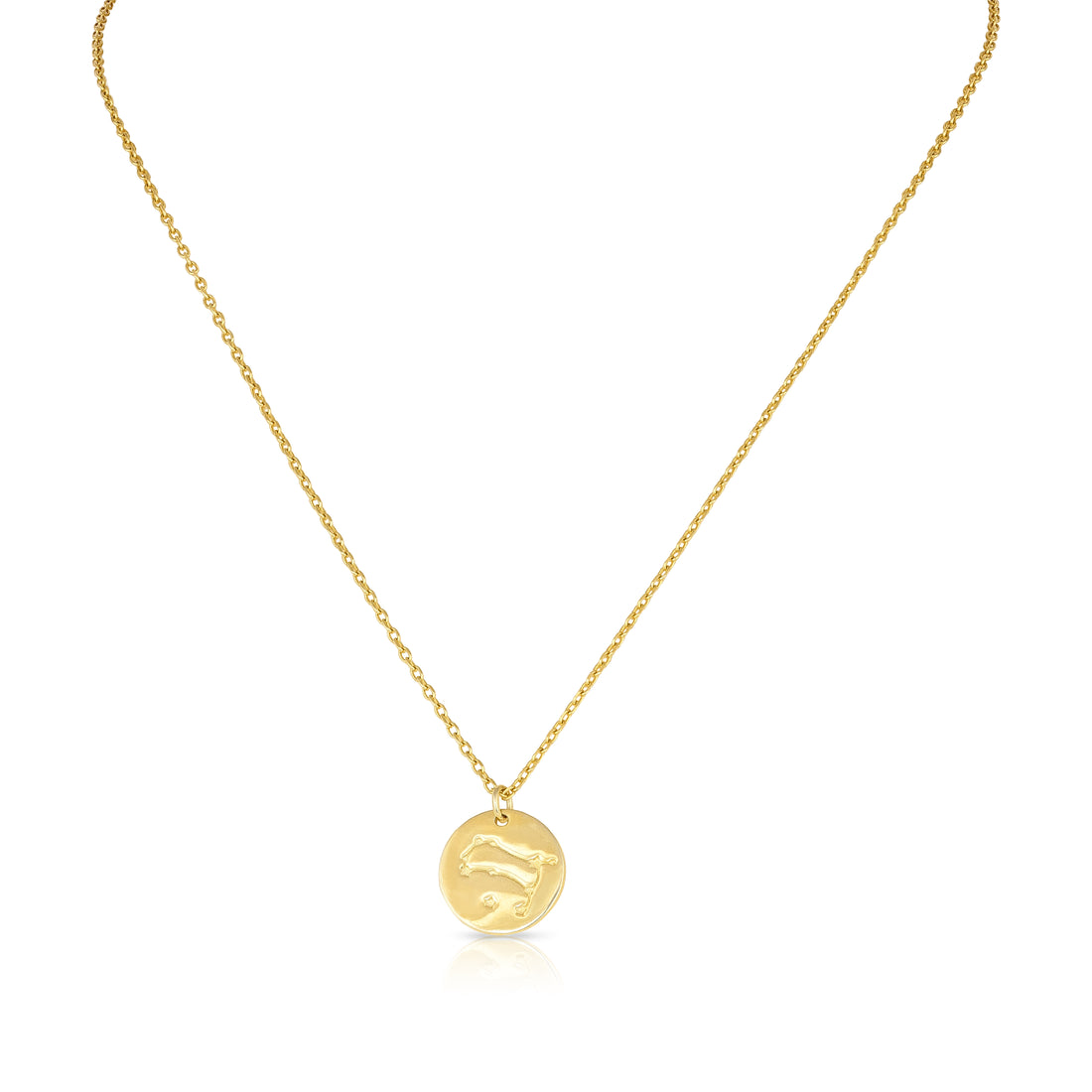 Majestic Stallion Gold Disc 925 Sterling Silver Chain Pendant for Women