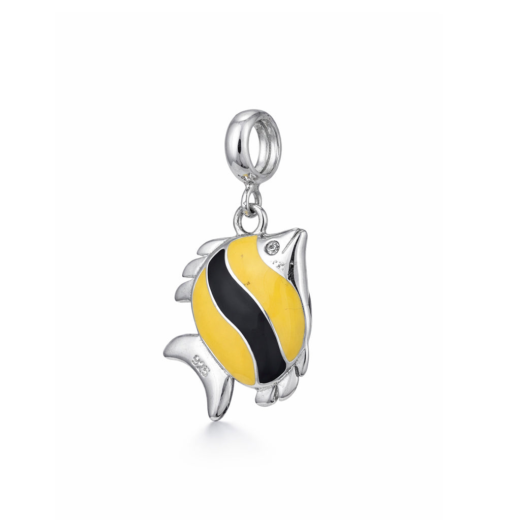 Marine Yellow Fish 925 Sterling Silver Pendant
