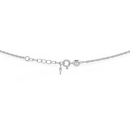 Marquise Halo Sterling Silver Chain Pendant