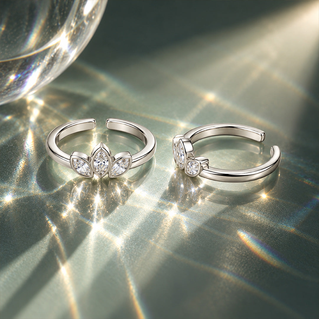 Marquise Tiara Crown Sterling Silver Toe Ring