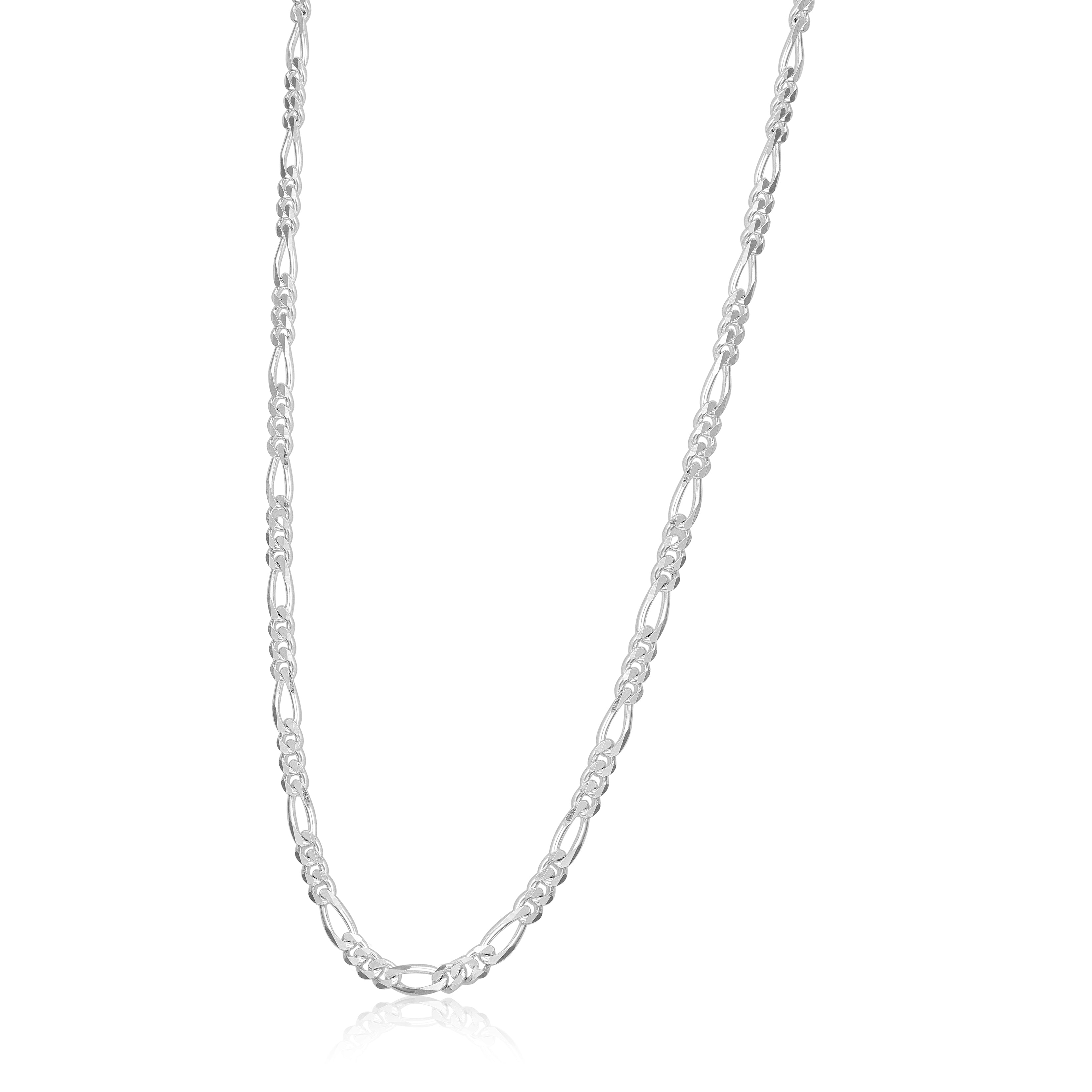 Masculine 925 Sterling Silver Flat Link Chain for Men