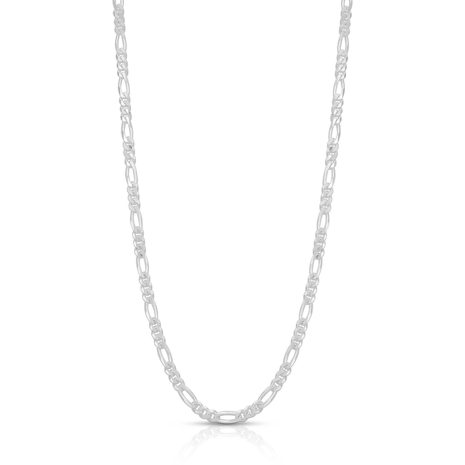 Masculine 925 Sterling Silver Flat Link Chain for Men