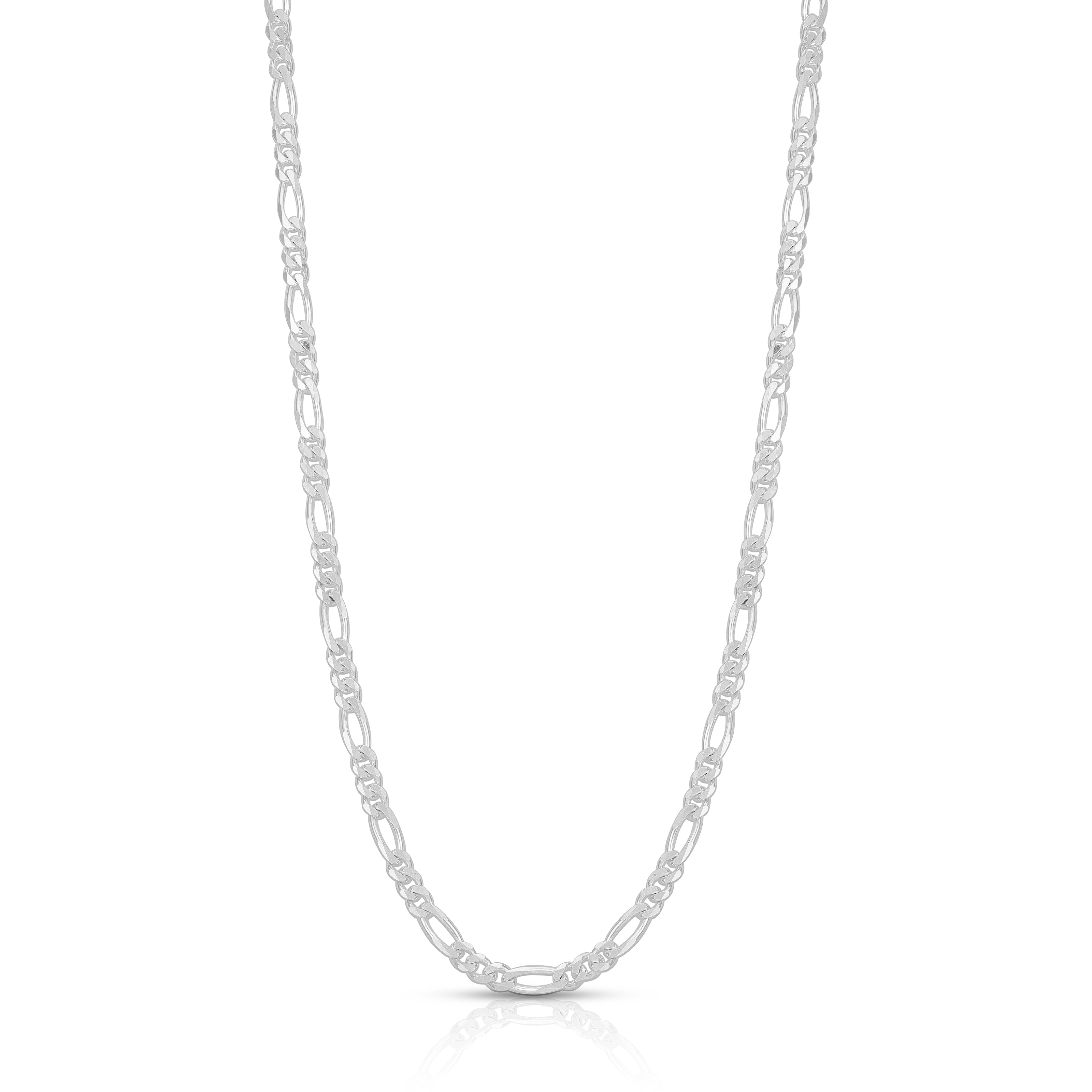 Masculine 925 Sterling Silver Flat Link Chain for Men