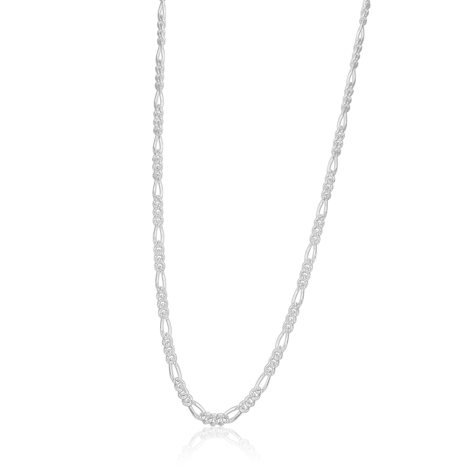 Masculine 925 Sterling Silver Flat Link Chain for Men