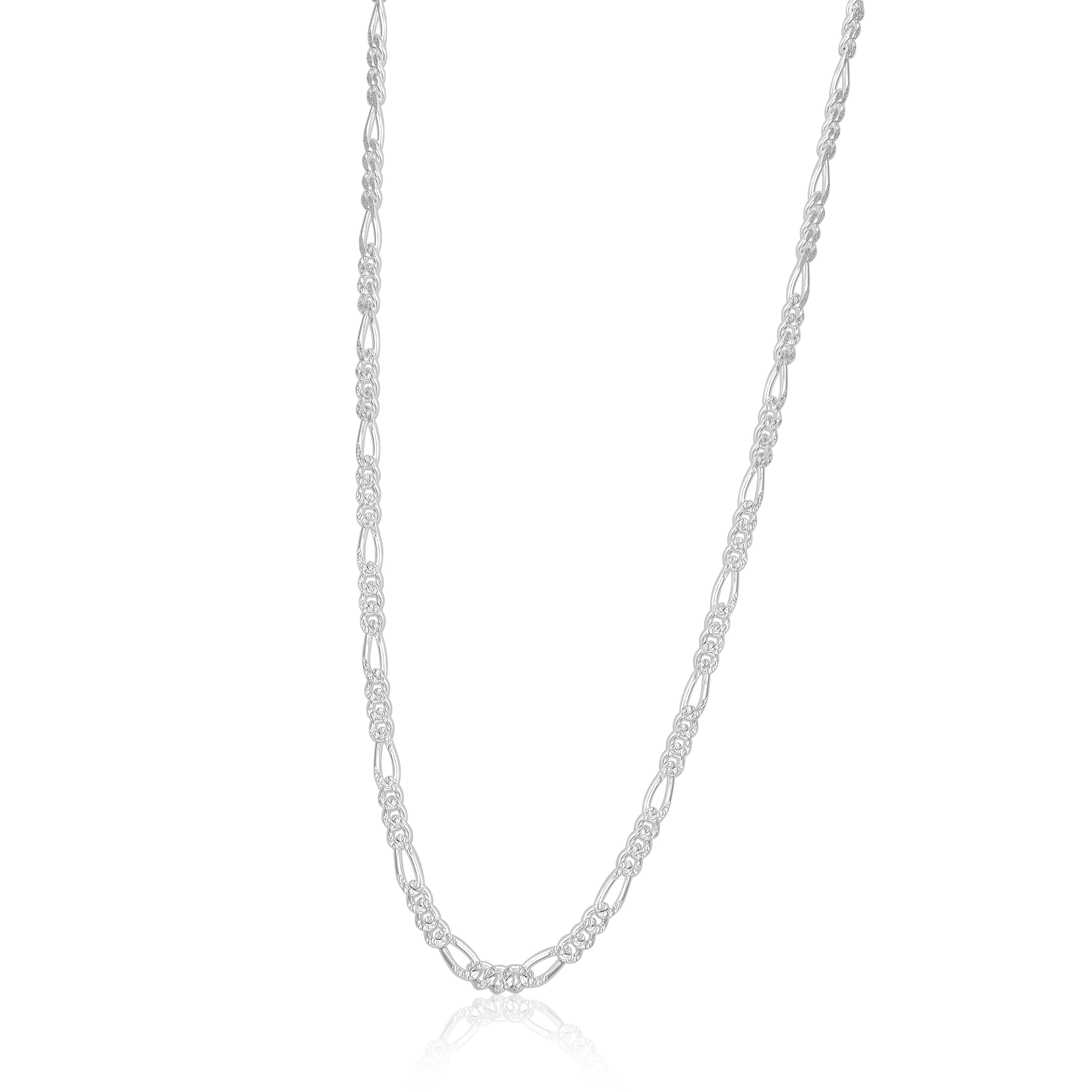 Masculine 925 Sterling Silver Flat Link Chain for Men