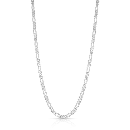 Masculine 925 Sterling Silver Flat Link Chain for Men