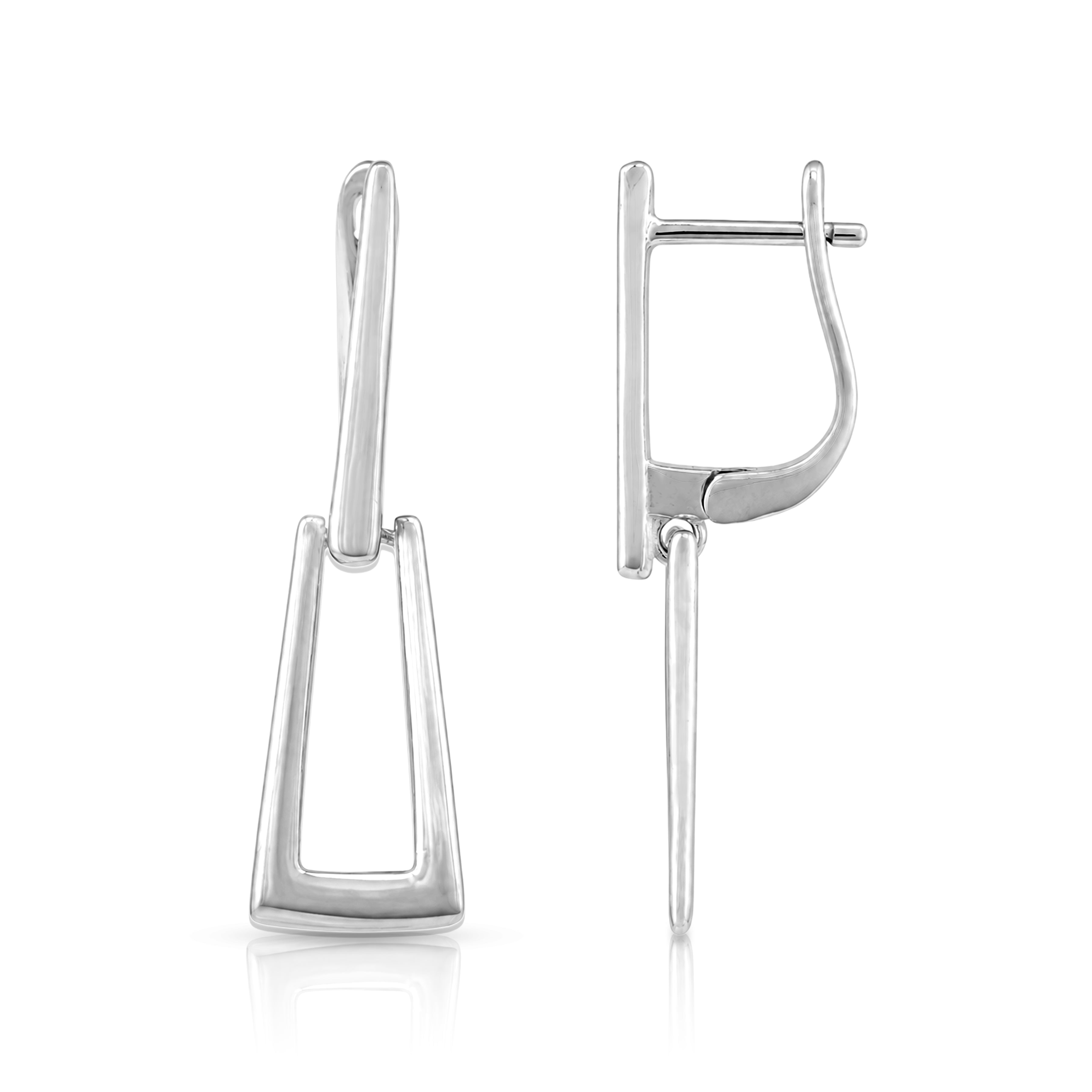 Minimal Open Frame 925 Sterling Silver Earring for Women