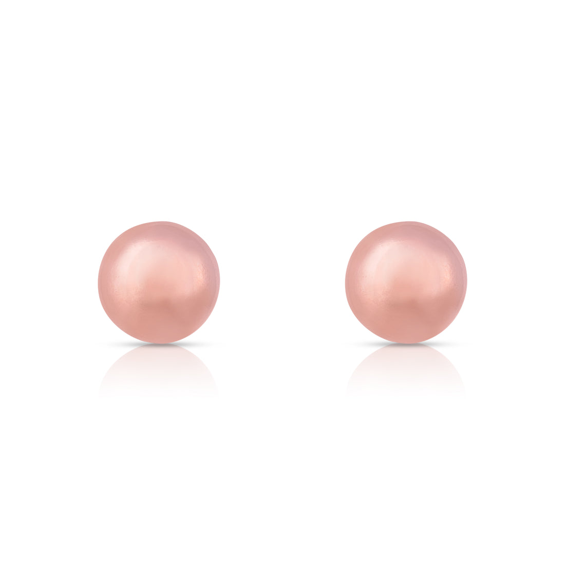 Minimal Pink Glow 925 Sterling Silver Stud for Women