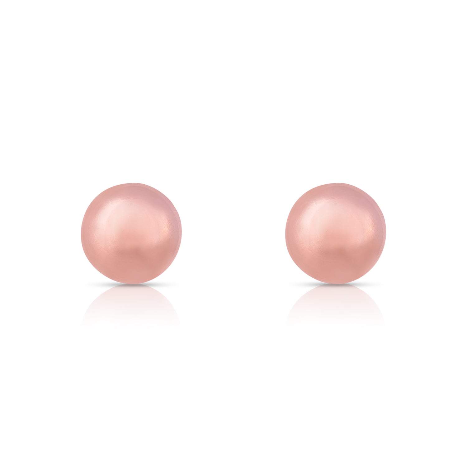 Minimal Pink Glow 925 Sterling Silver Stud for Women
