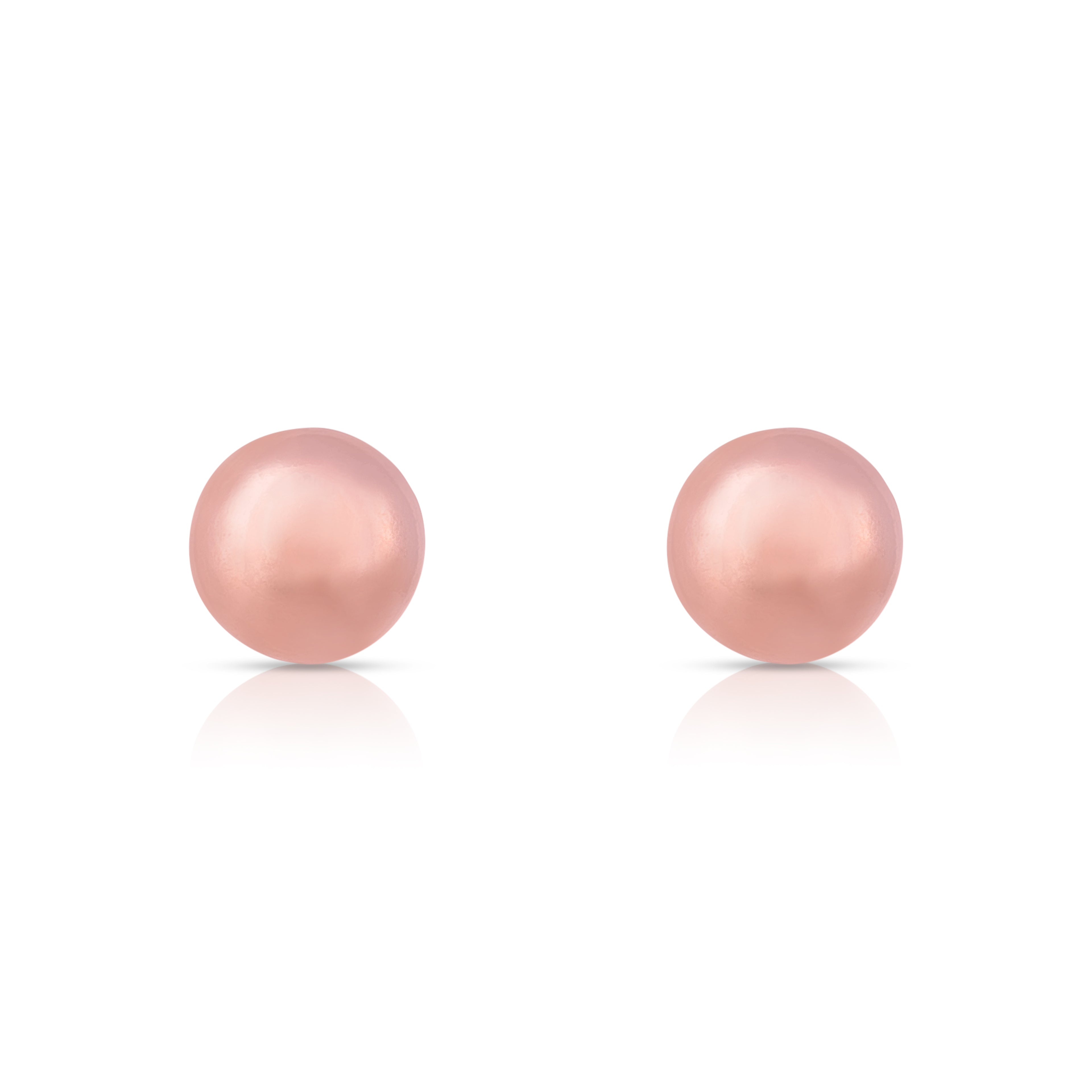 Minimal Pink Glow 925 Sterling Silver Stud for Women