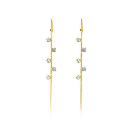 Minimal Crystal Grace 925 Sterling Silver Statement Earrings