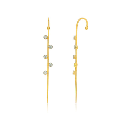 Minimal Crystal Grace 925 Sterling Silver Statement Earrings