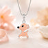 Minimal Cute Deer Enamel 925 Sterling Silver Charm for Kids