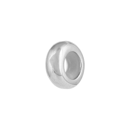 Silver bead on a white background