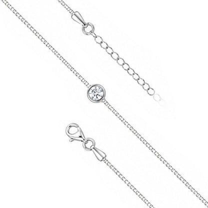 Minimal Halo Sterling Silver Bracelet