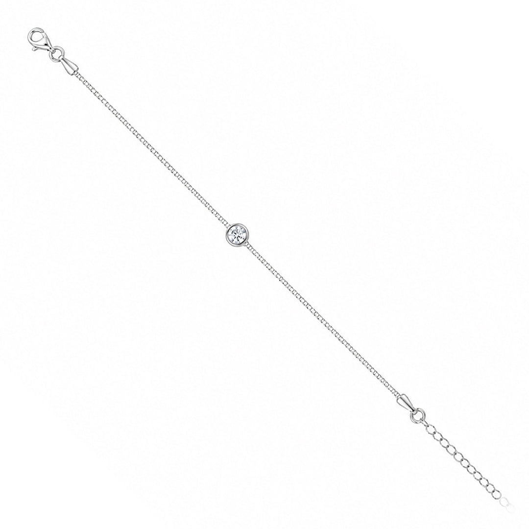 Minimal Halo Sterling Silver Bracelet