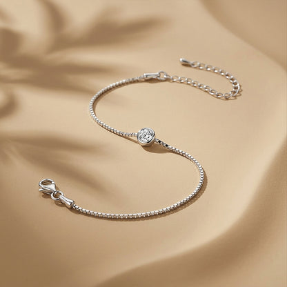 Minimal Halo Sterling Silver Bracelet