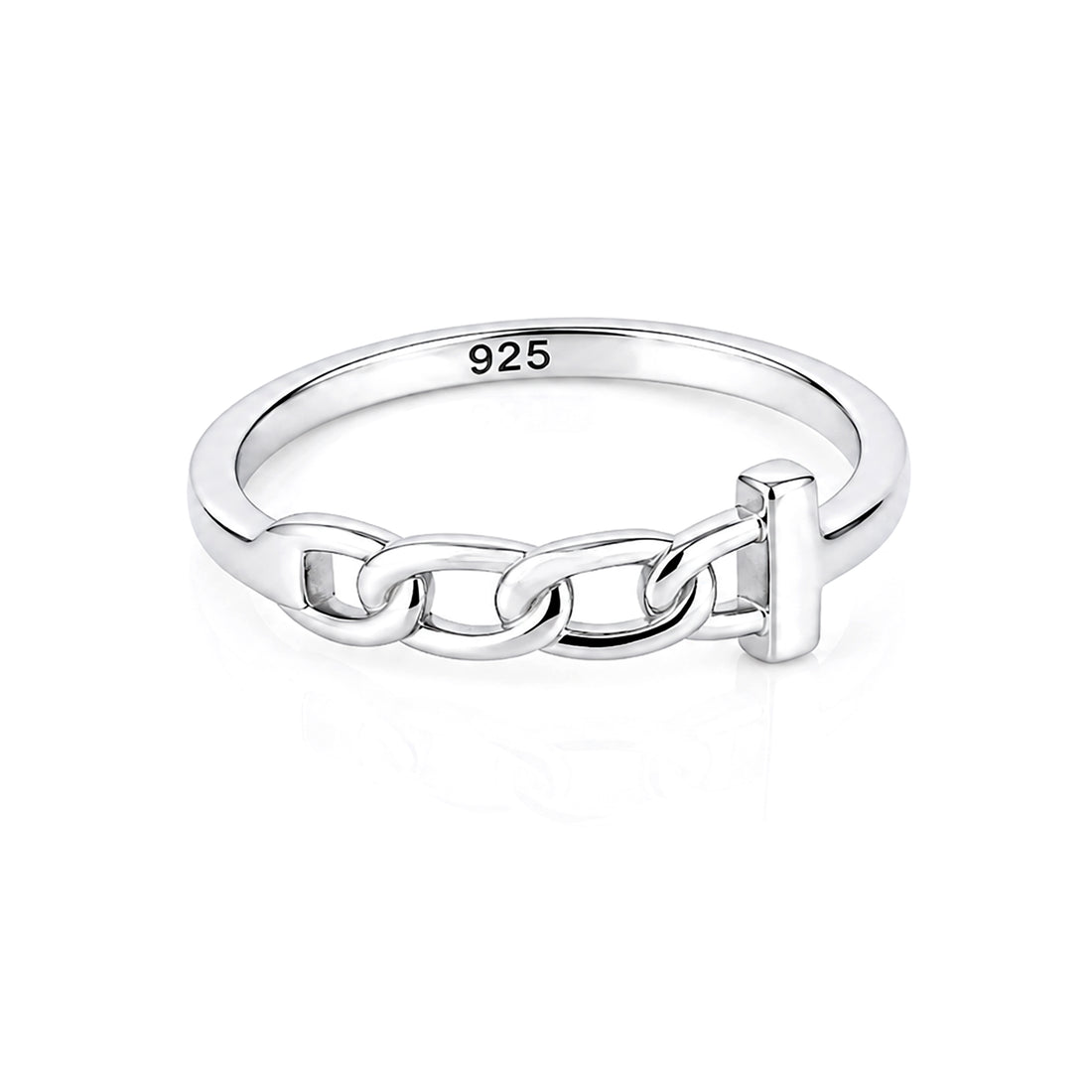 Minimal Open Interlocked Ring 925 Sterling Silver Ring for women