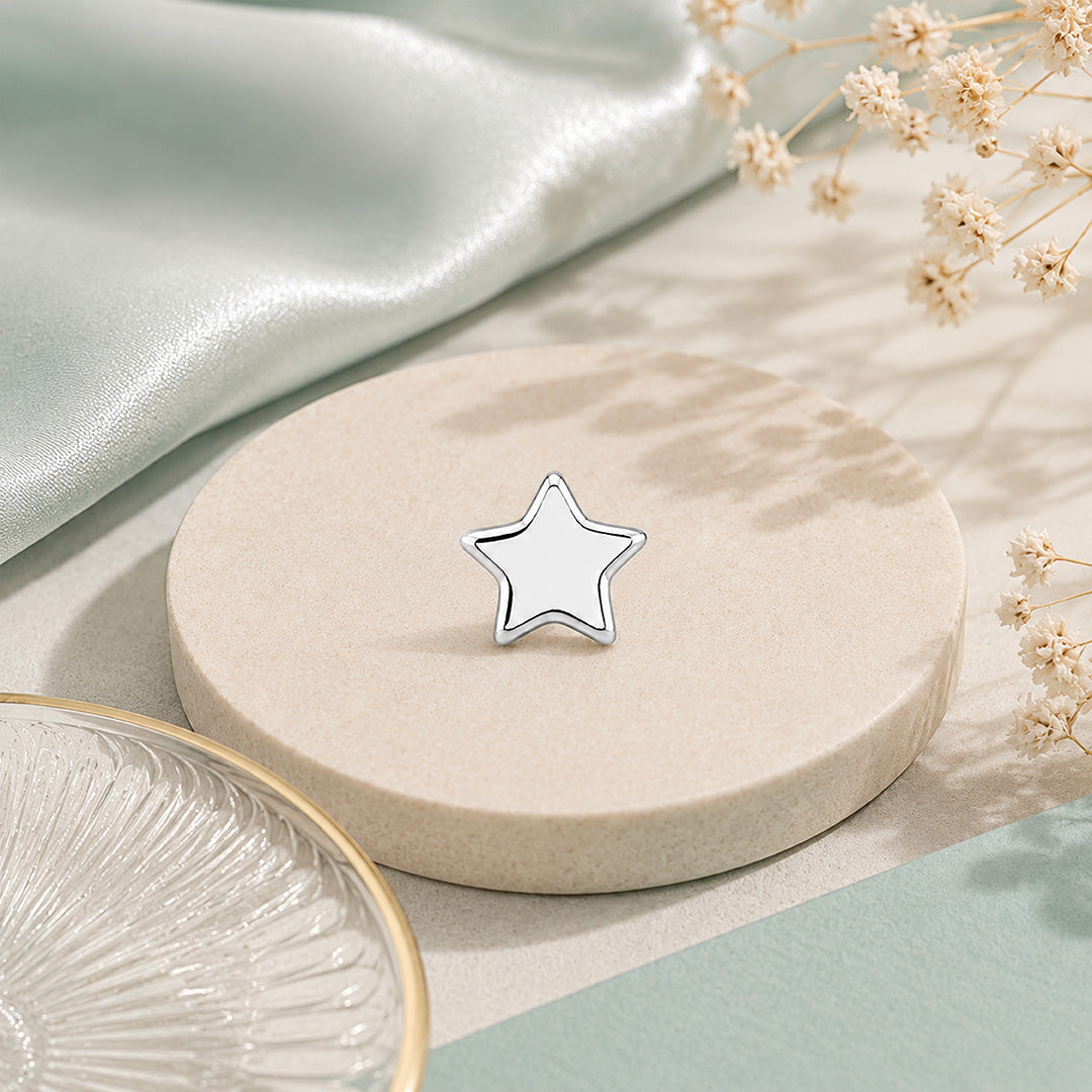 Minimal Star Elegance 925 Sterling Silver Statement Nose Pin