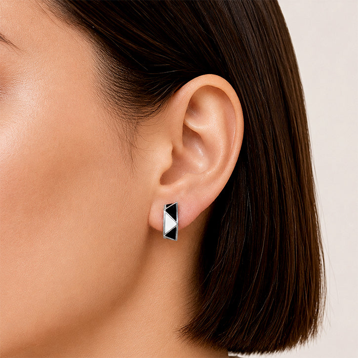 Minimal Triangle Harmony 925 Sterling Silver Signature Earrings
