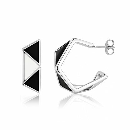 Minimal Triangle Harmony 925 Sterling Silver Signature Earrings