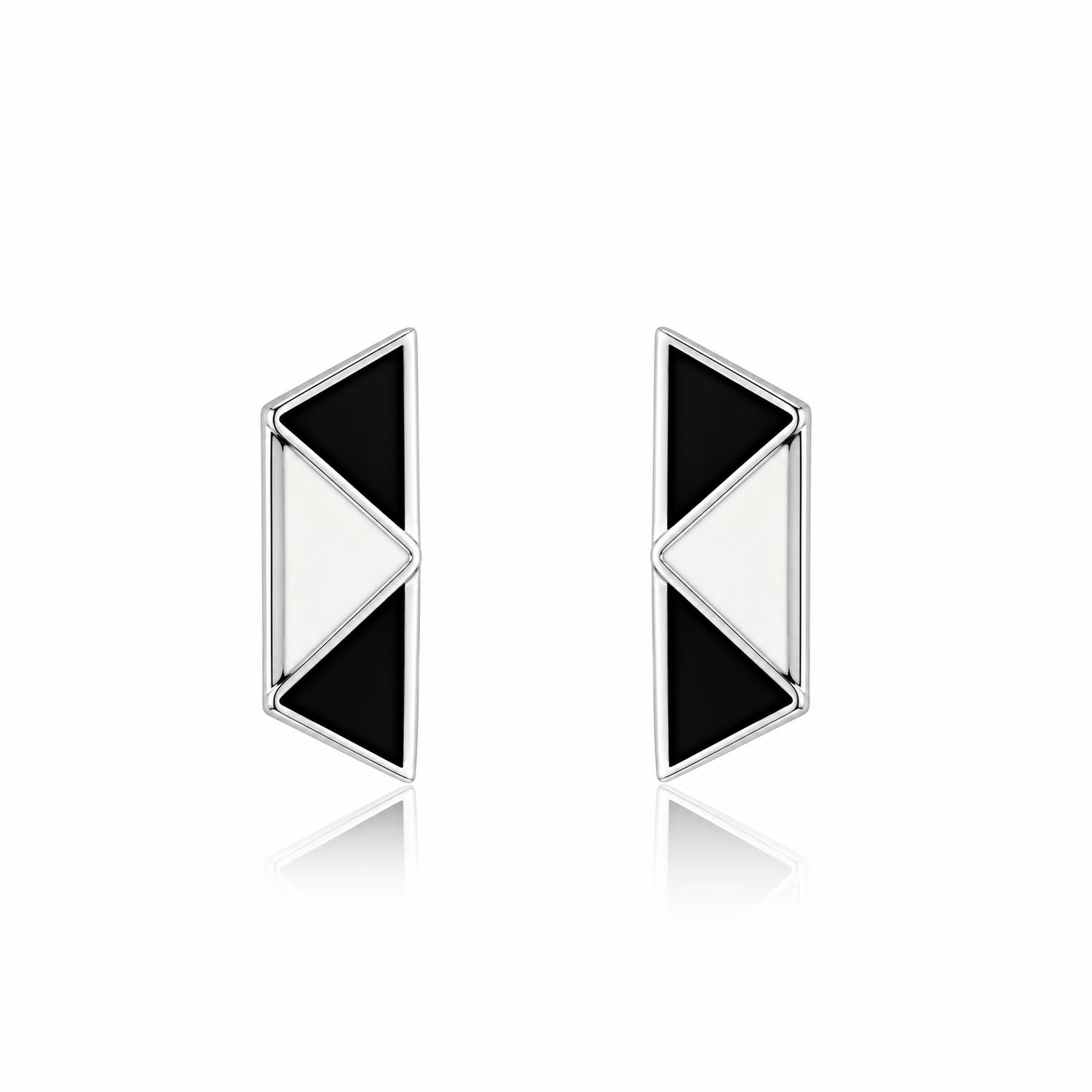 Minimal Triangle Harmony 925 Sterling Silver Signature Earrings