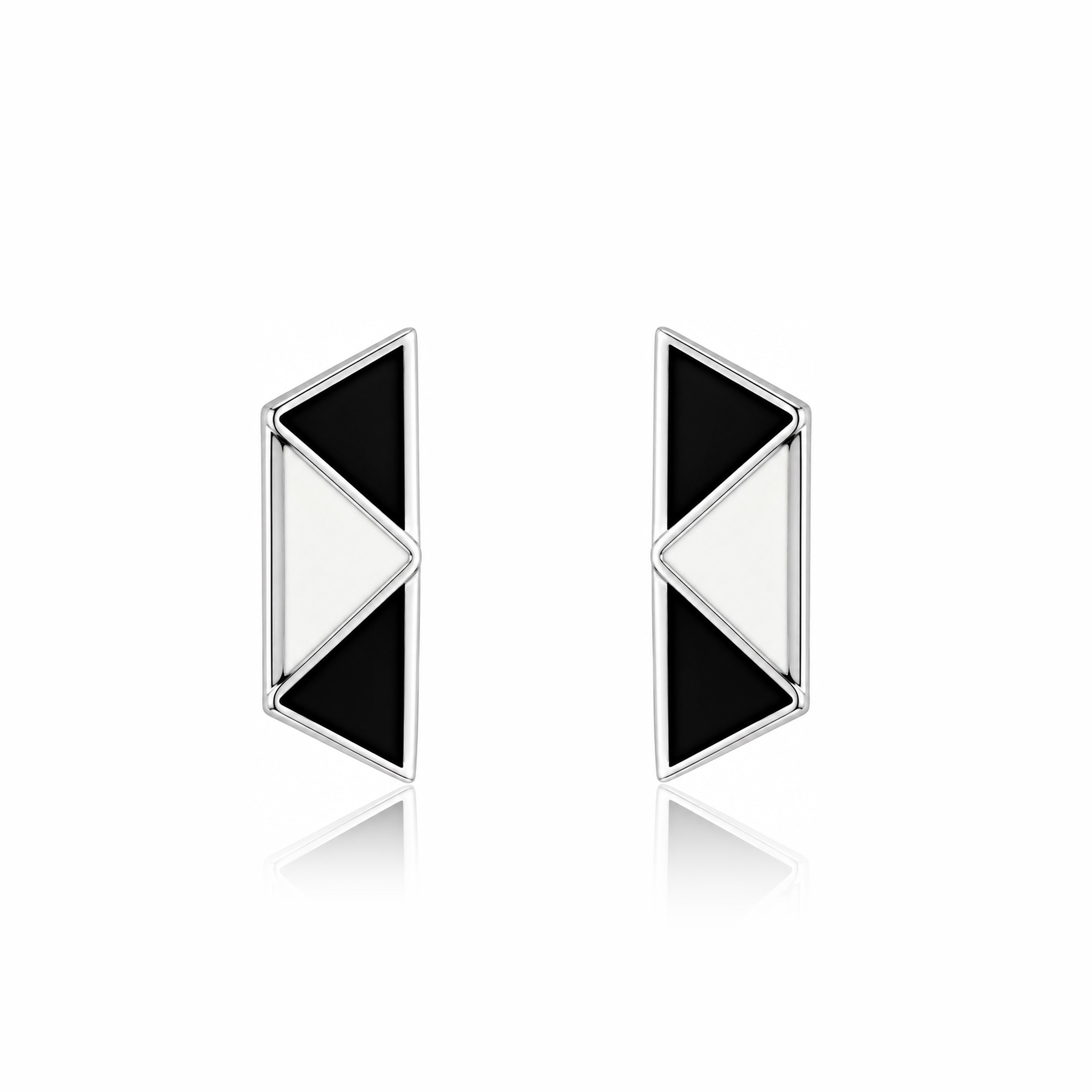 Minimal Triangle Harmony 925 Sterling Silver Signature Earrings