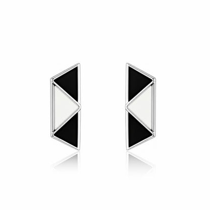 Minimal Triangle Harmony 925 Sterling Silver Signature Earrings