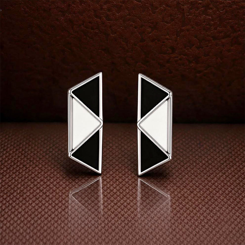 Minimal Triangle Harmony 925 Sterling Silver Signature Earrings