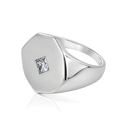 Minimalist Octagonal Signet Ring