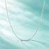 Minimalist Cylinder Bar Link Sterling Silver Chain