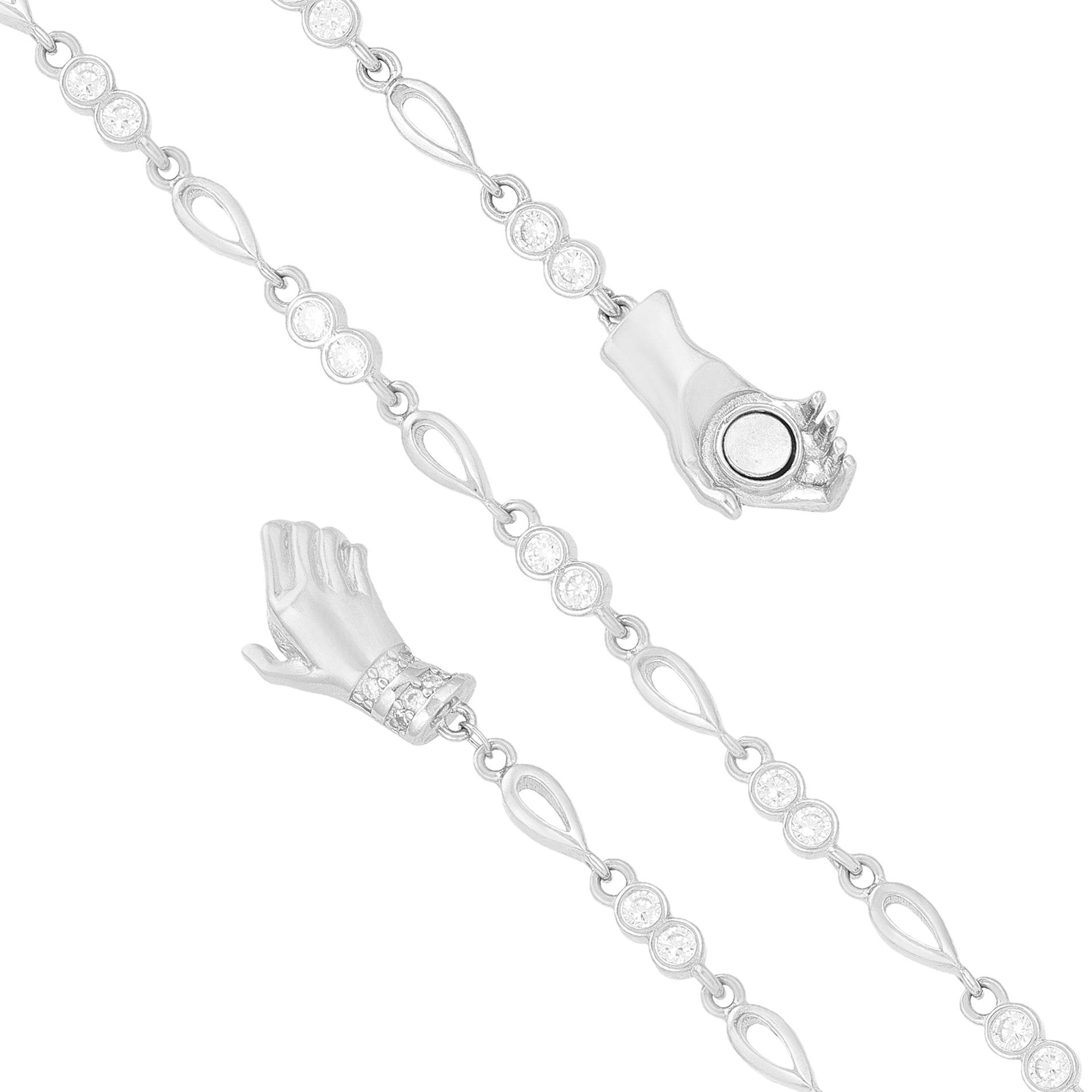 Minimalist Glow Rhodium Graceful Bracelets