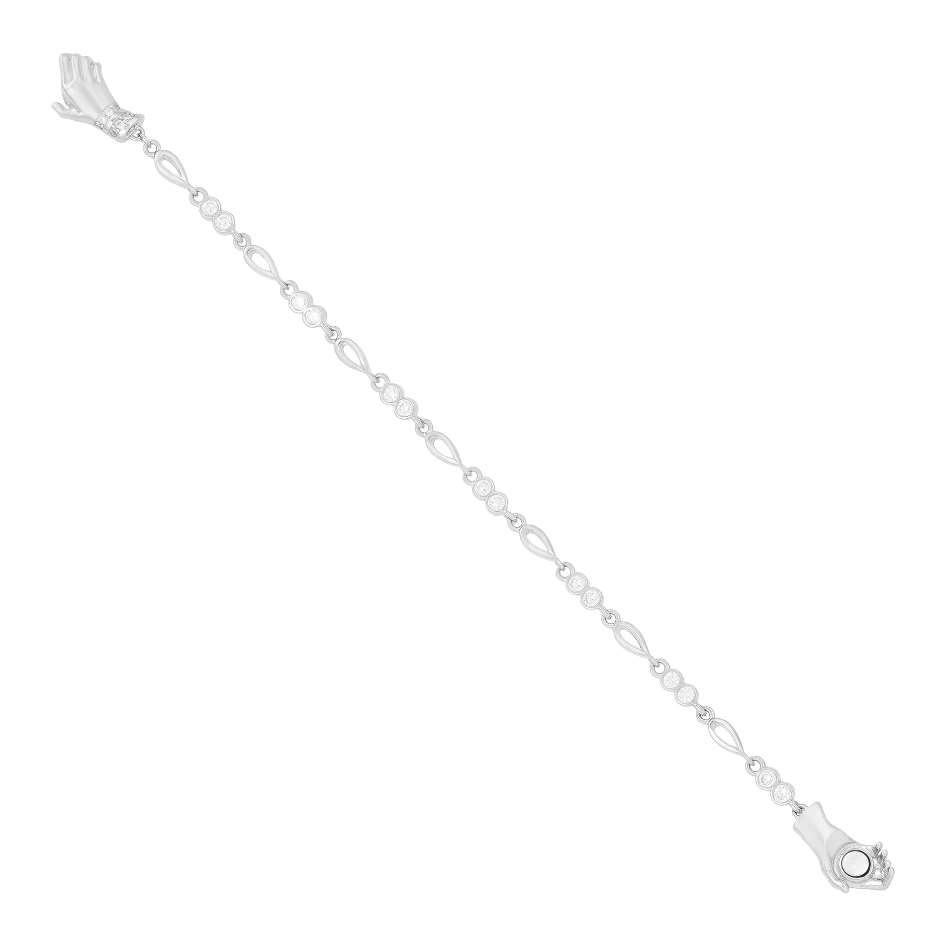 Minimalist Glow Rhodium Plated Graceful Bracelets