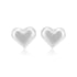 Minimalist Heart 925 Rhodium Plated Studs
